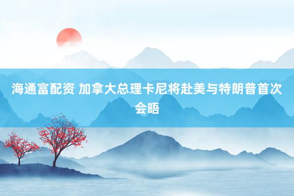 海通富配资 加拿大总理卡尼将赴美与特朗普首次会晤