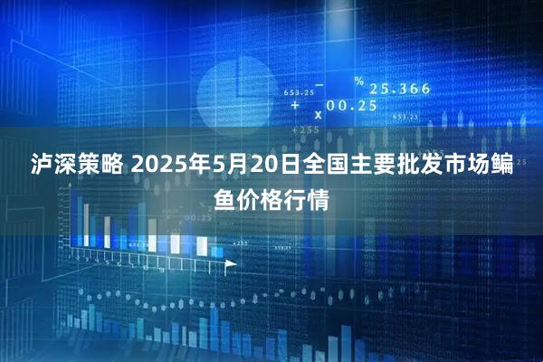 泸深策略 2025年5月20日全国主要批发市场鳊鱼价格行情